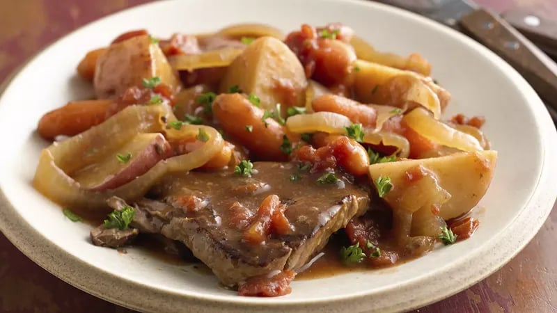 Slow-Cooker Swiss Steak Supper