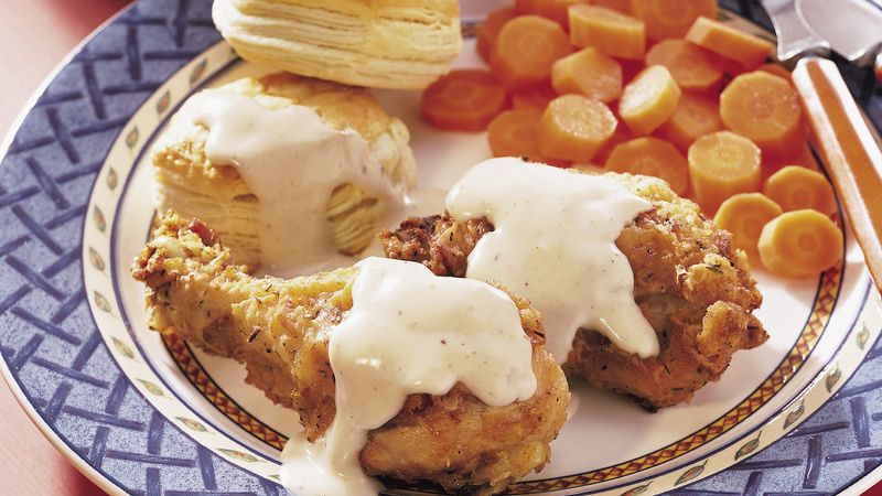 Buttermilk Fried Chicken with Honey Butter Biscuits