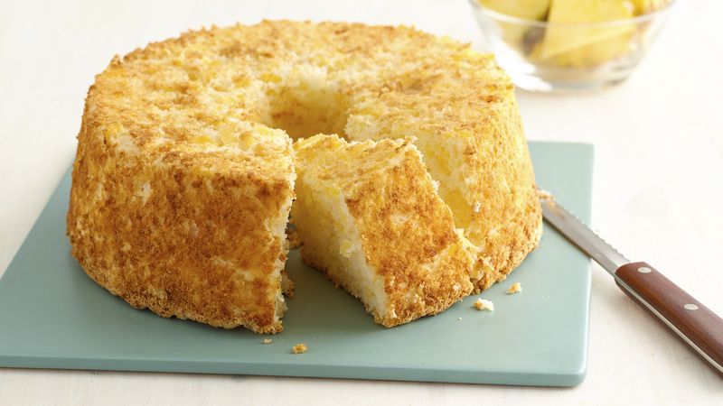 Two Ingredient Pineapple Angel Food Cake