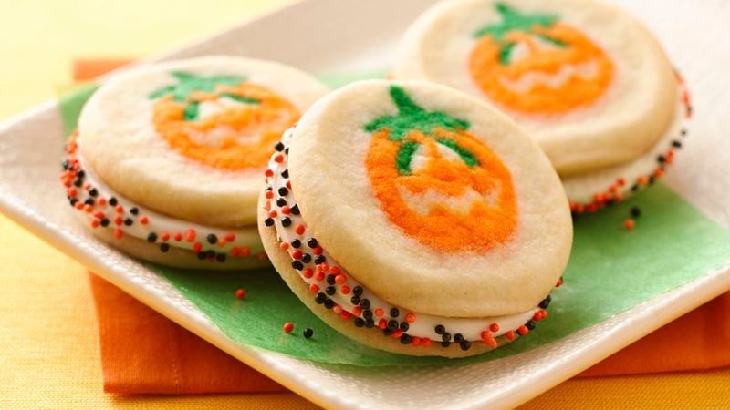 Playful Pumpkin Sandwich Cookies