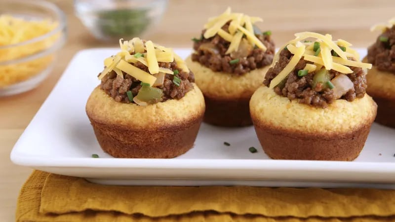 Sloppy Joe Cornbread Cups