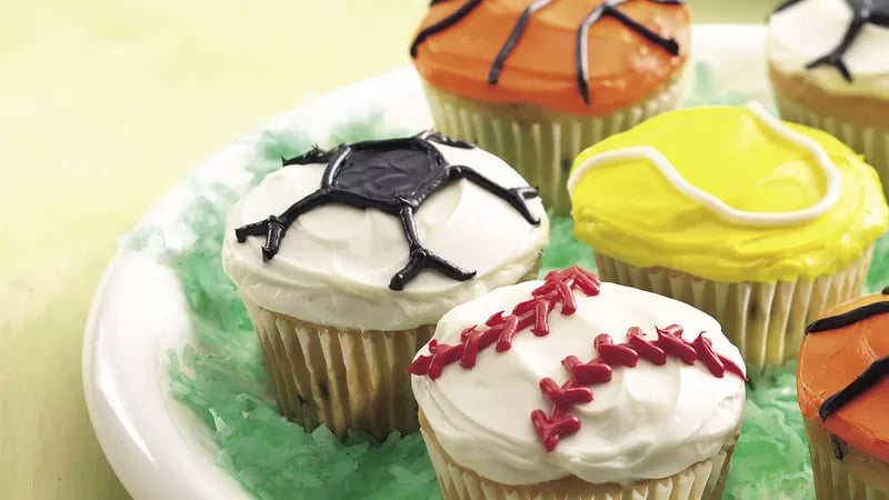 Ball Game Cupcakes