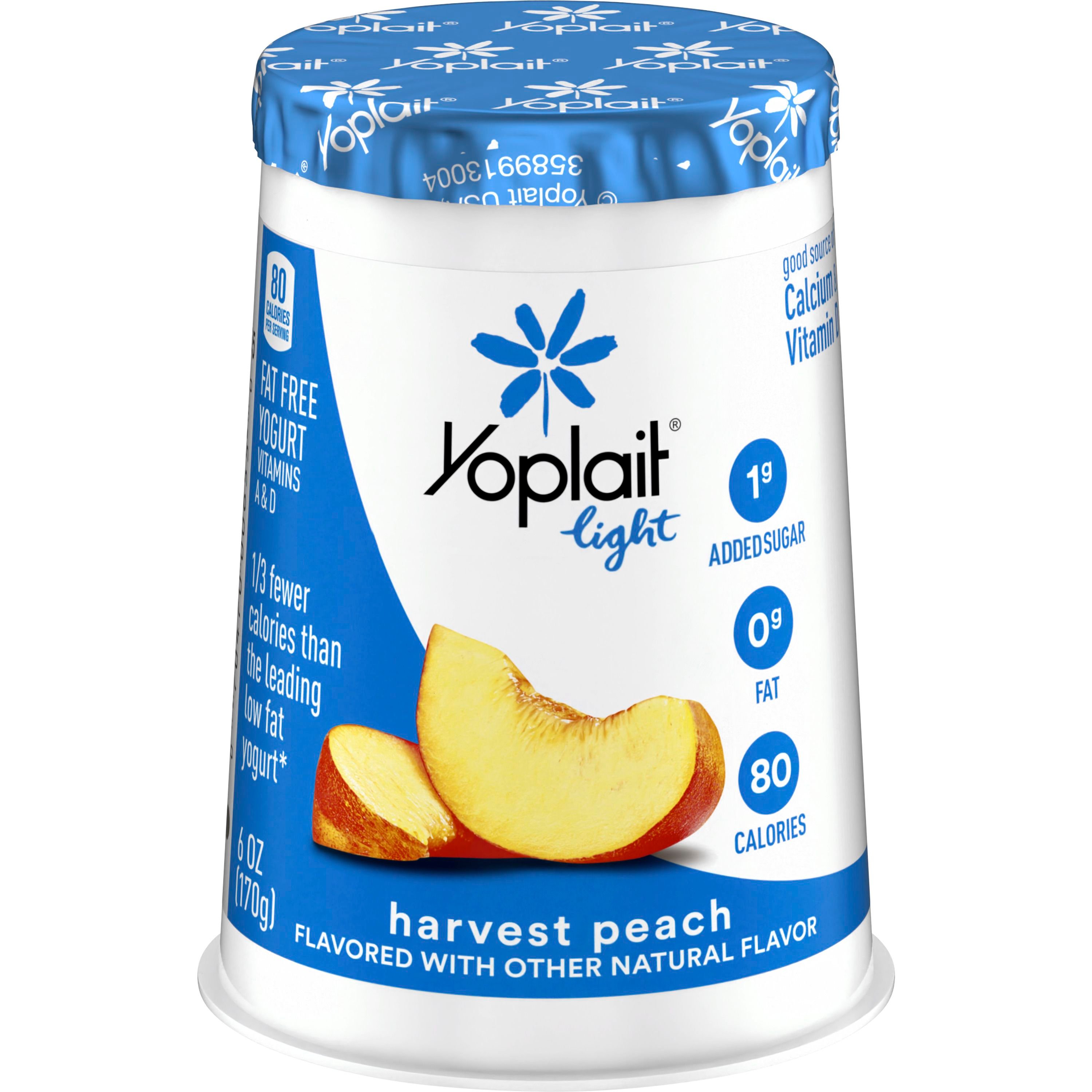 Front - 3D Yoplait(R) Light Yogurt Single Serve Cup Harvest Peach (12 ct) 6 oz