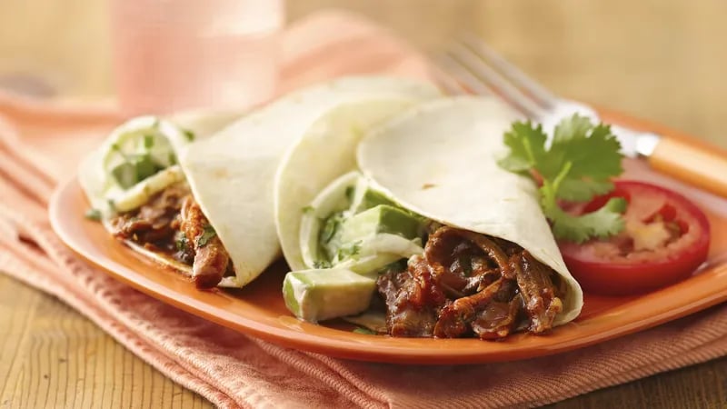 Slow-Cooker Fajita Pulled Pork Sandwiches with Avocado-Onion Slaw