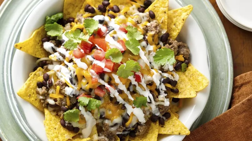 Beef and Black Bean Nachos