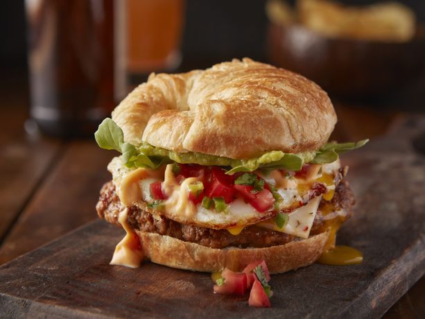 Croissant Chorizo Smash Burger