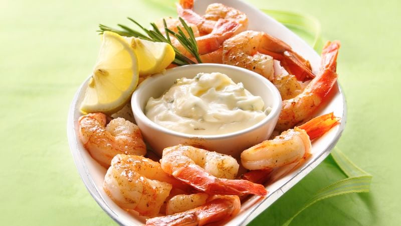 Bayou Shrimp with Lemon-Rosemary Aioli 