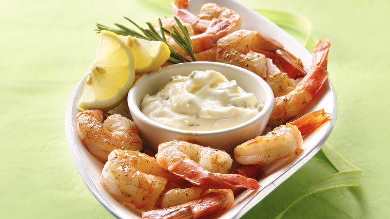 Bayou Shrimp with Lemon-Rosemary Aioli 