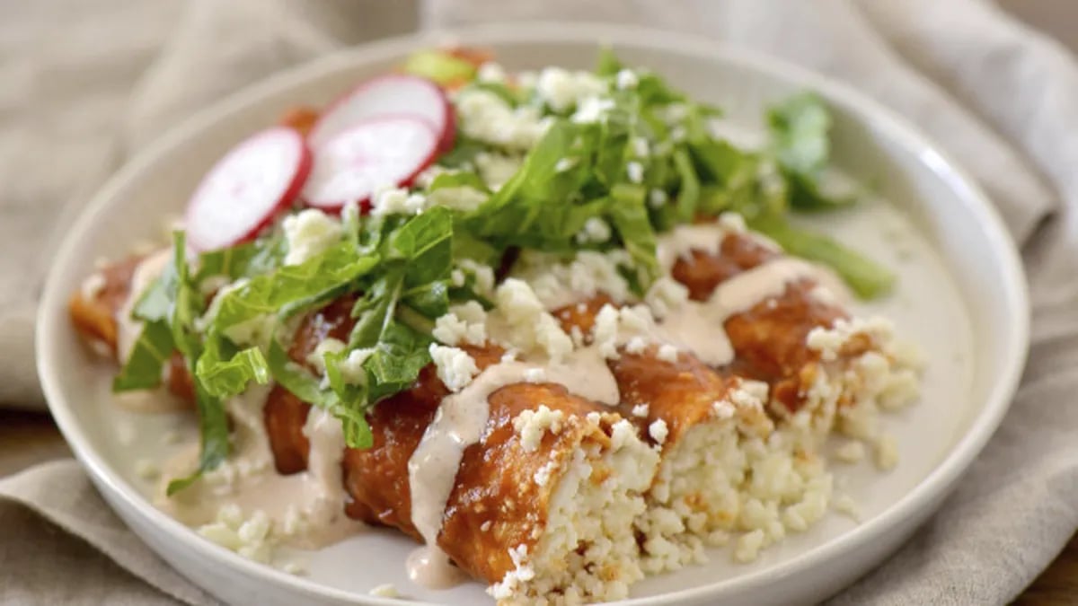 Red Enchiladas with Queso Fresco