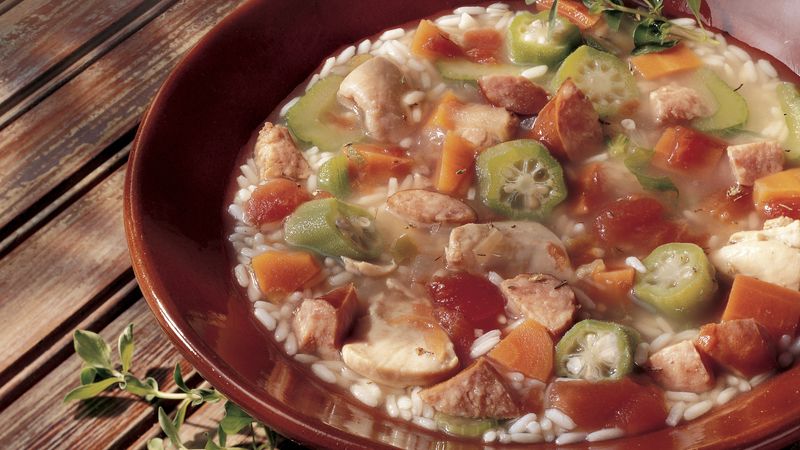 Slow-Cooker Chicken and Rice Gumbo Soup