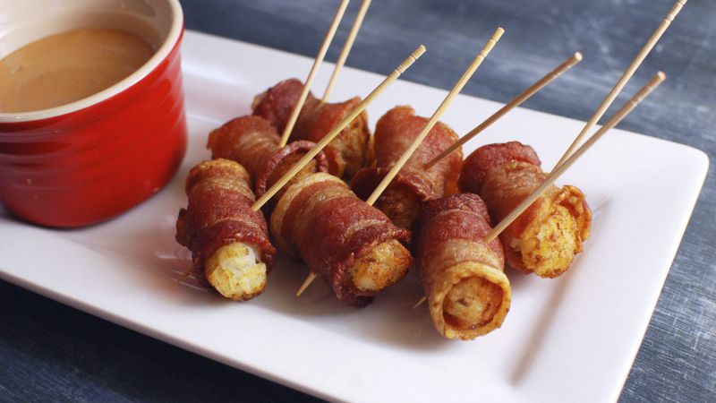 Bacon-Wrapped Tater Tots™ with Creamy Chipotle Dip