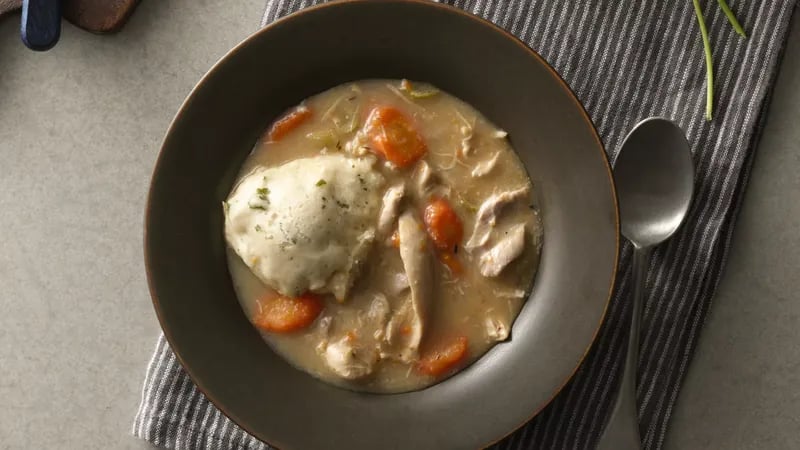 Slow-Cooker Creamy Chicken and Herbed Dumplings