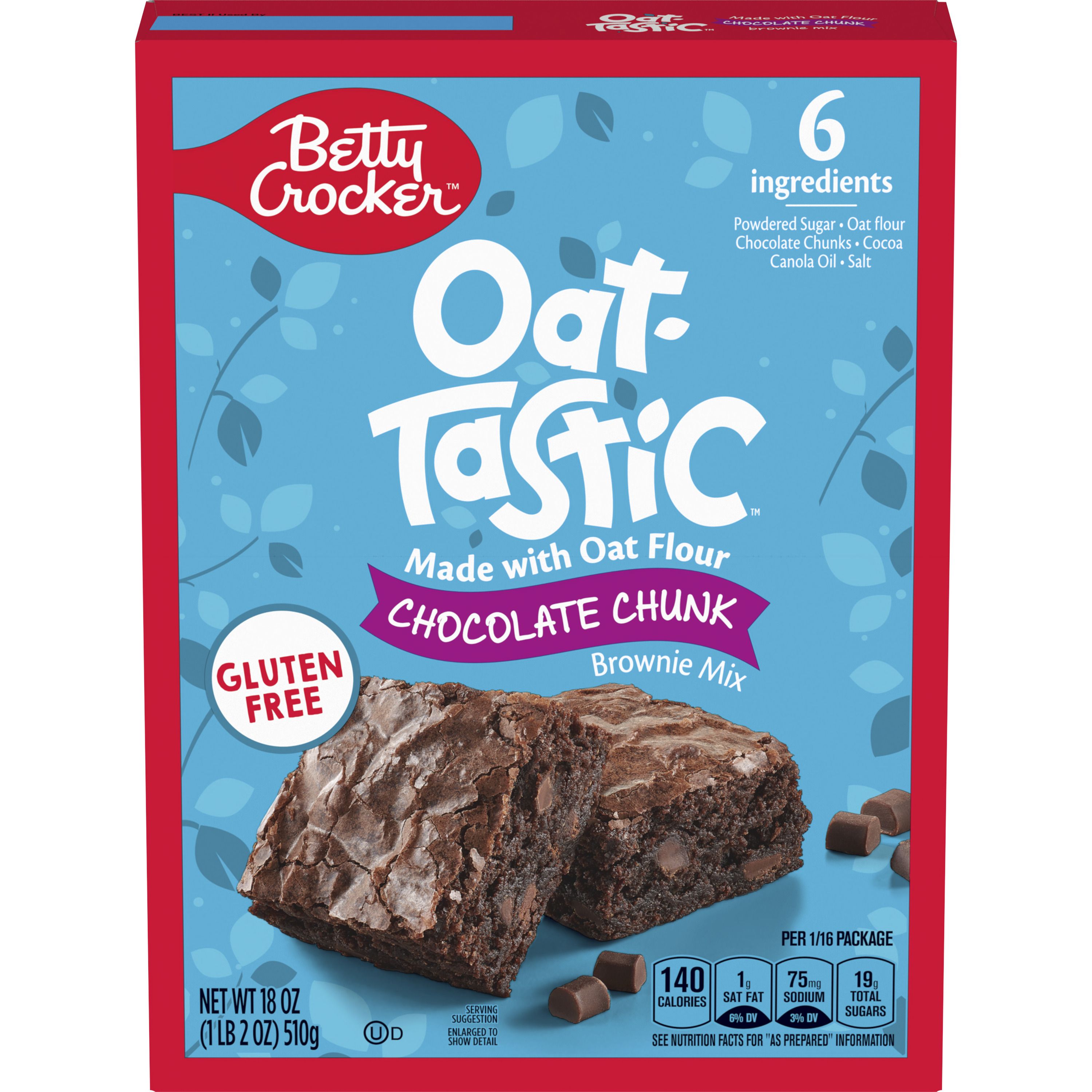 Betty Crocker Oat-Tastic Milk Chocolate Brownie Mix, 18 oz - Front
