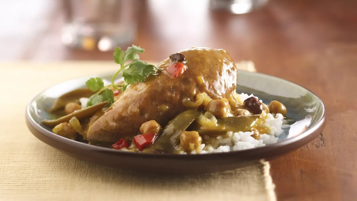 Slow-Cooker Mango Chutney Chicken Curry