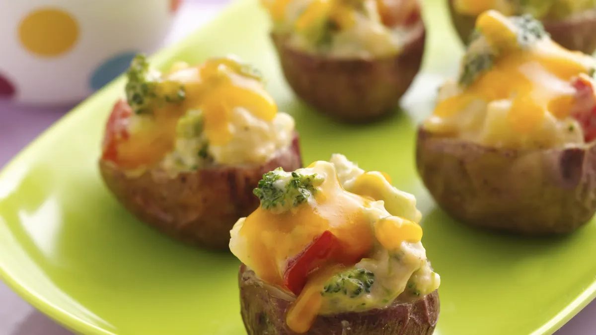 Twice Baked Broccoli and Cheese Potato Bites