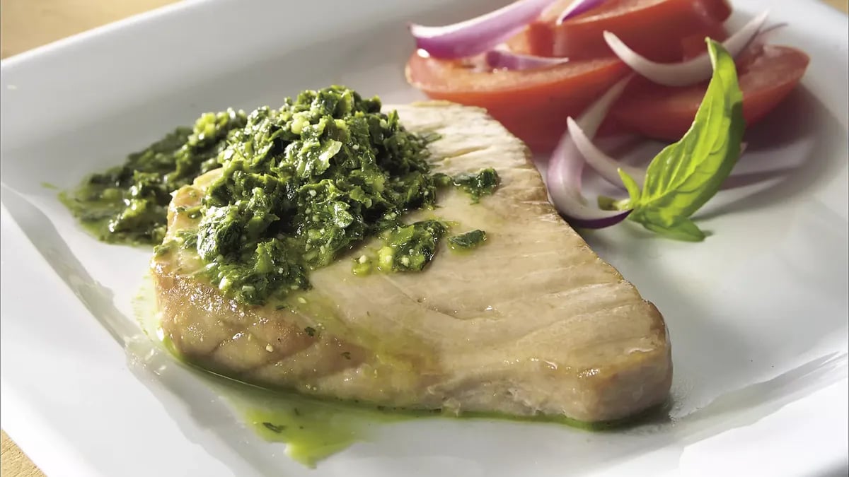 Tuna with Three-Herb Pesto