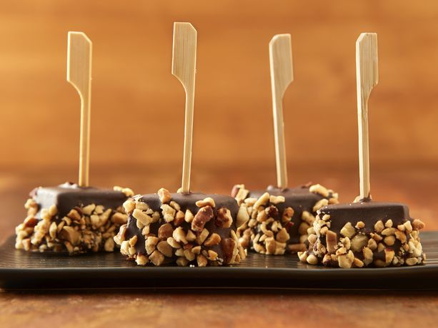 Nut-Crusted Brownie Pops