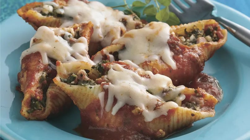 Prosciutto- and Spinach-Stuffed Shells
