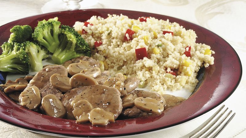 Saucy Pork Medallions with Spiced Couscous