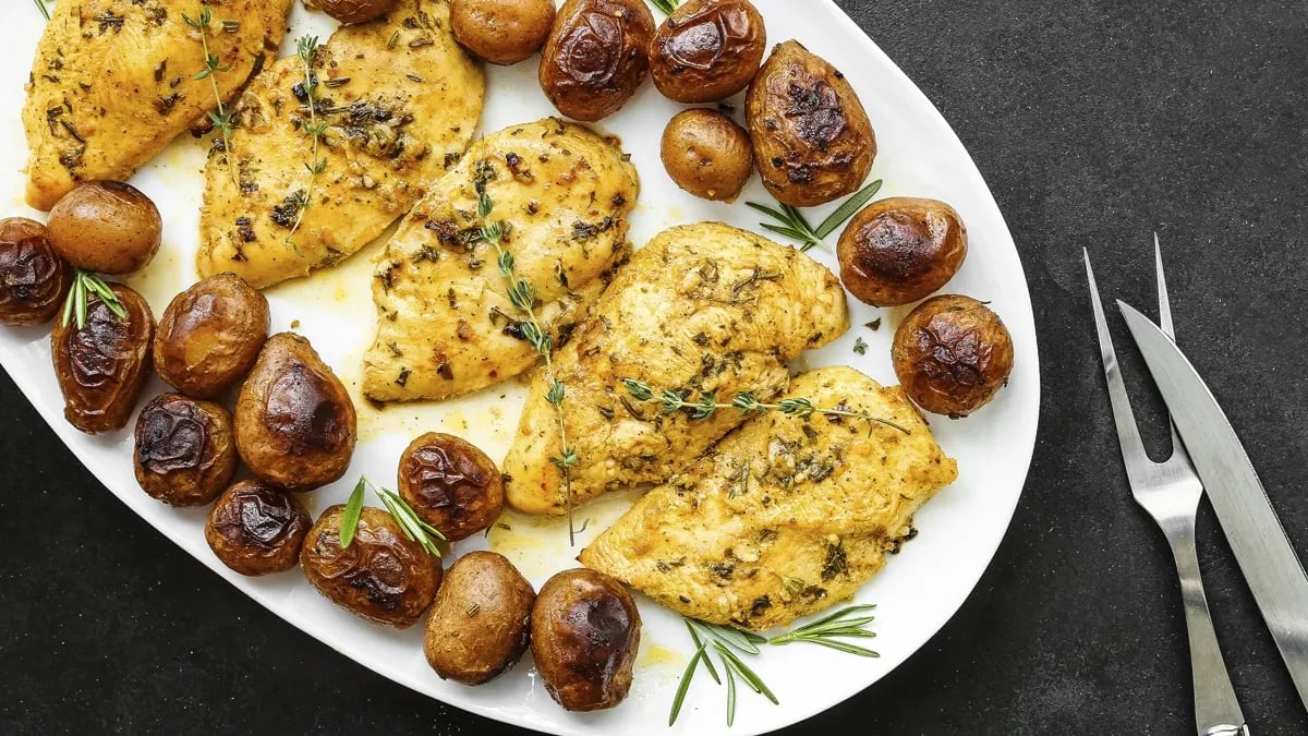 Herb-Roasted Chicken and Potatoes