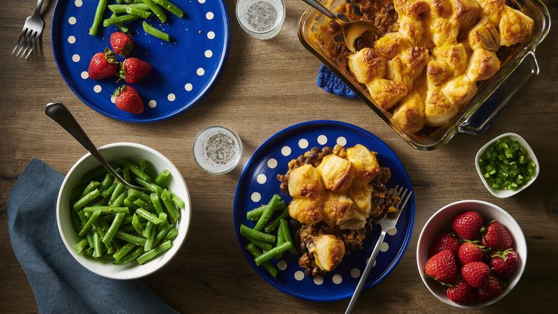 Beef and Black Bean Biscuit Casserole Recipe - Pillsbury.com