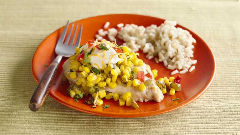 Easy Slow-Cooker Chicken with Tomatillo Salsa