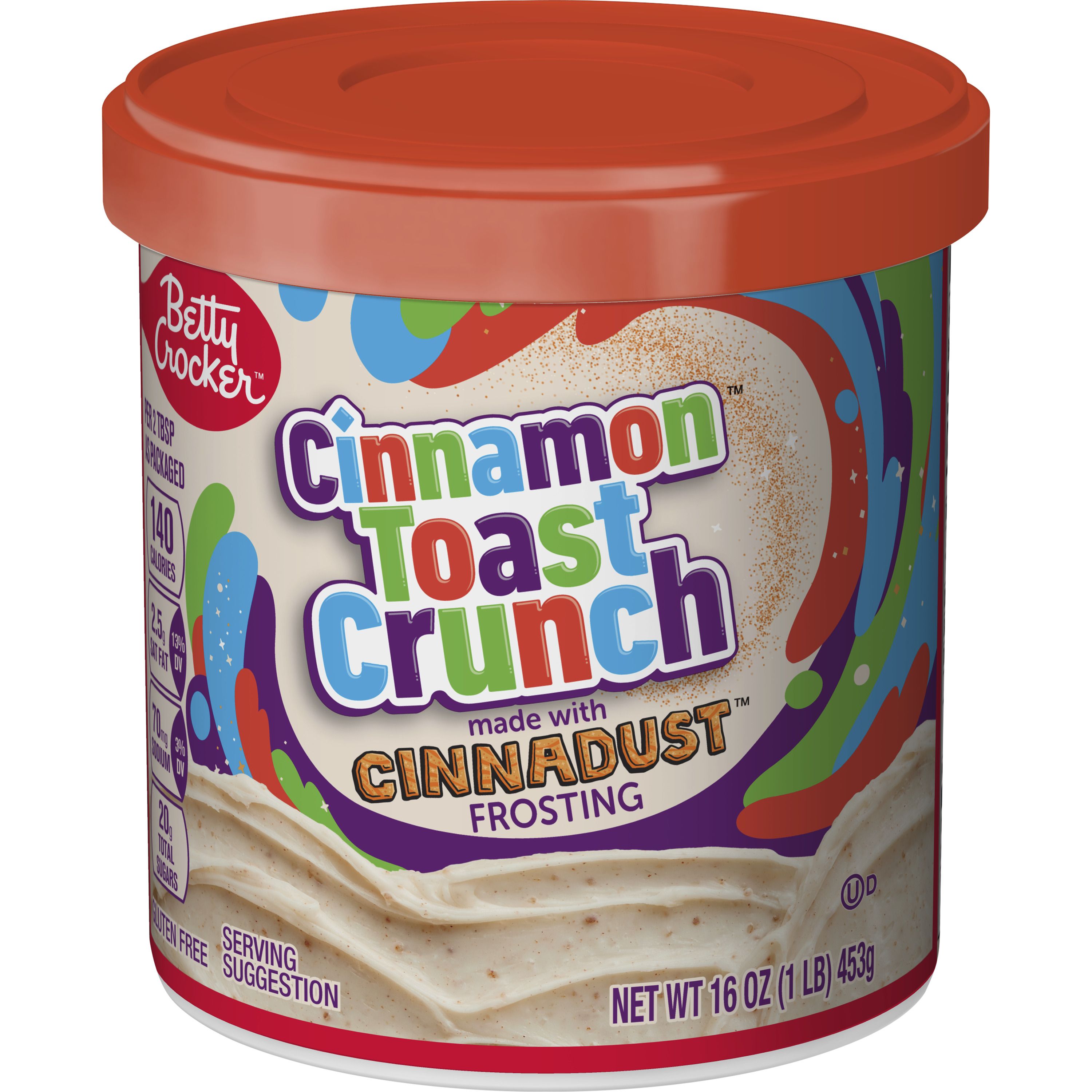 Betty Crocker Cinnamon Toast Crunch Frosting, Made with Cinnadust, 16 oz - Front
