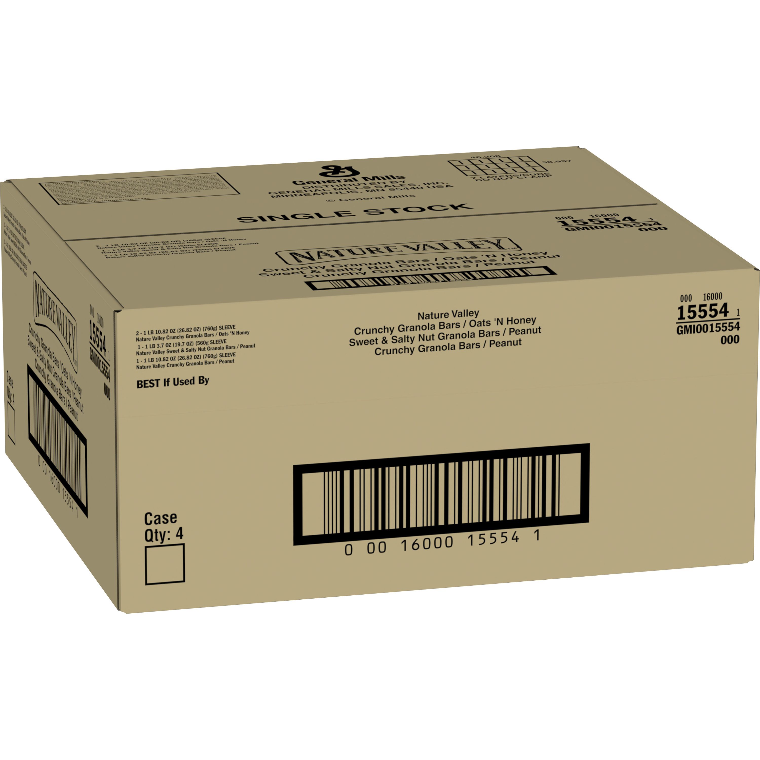 Case - Left Front 3D Nature Valley Granola Bars Variety Pack 3 Flavors