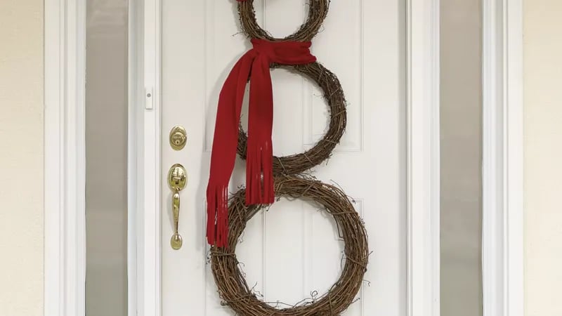 Jolly Snowman Wreath