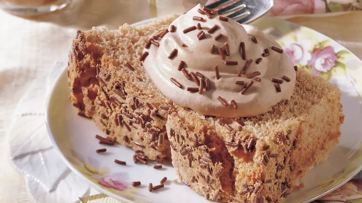 Low-Fat Mocha Angel Cake 