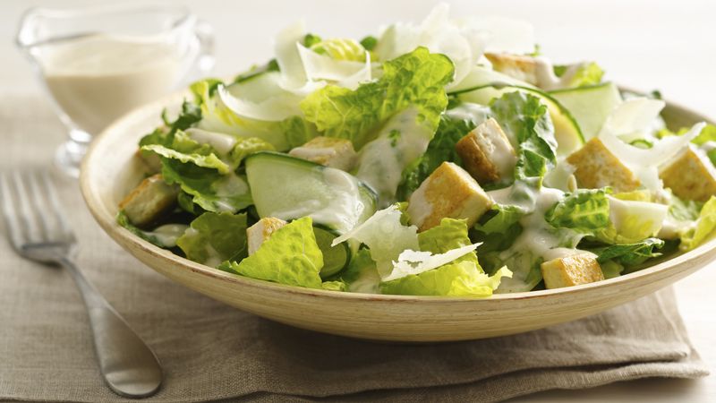 Gluten-Free Tofu Caesar Salads