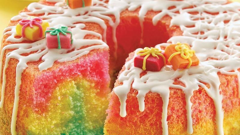 Rainbow Angel Cake 