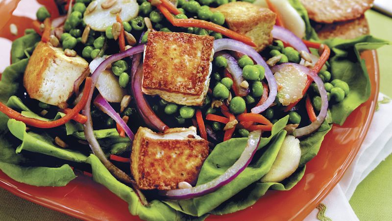 Pea, Carrot and Tofu Salad