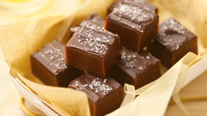 Chocolate-Topped Sea Salt Caramels
