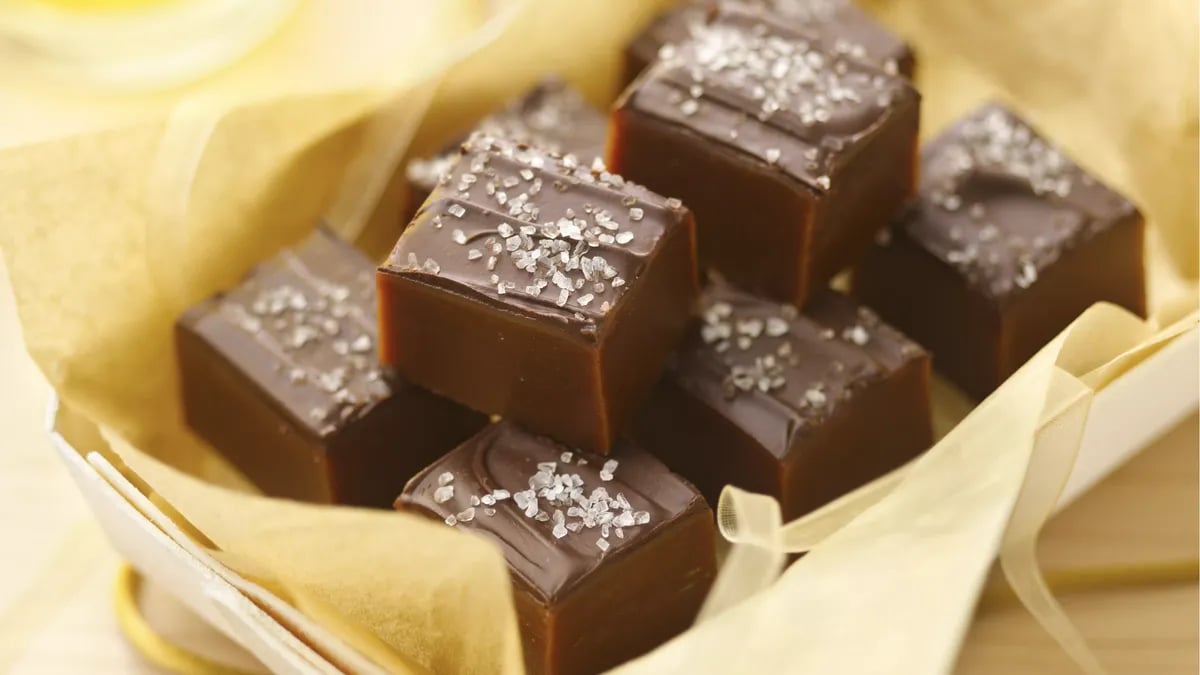 Chocolate-Topped Sea Salt Caramels