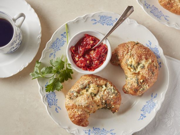 Calabrian Chili Cream Cheese Stuffed Croissants