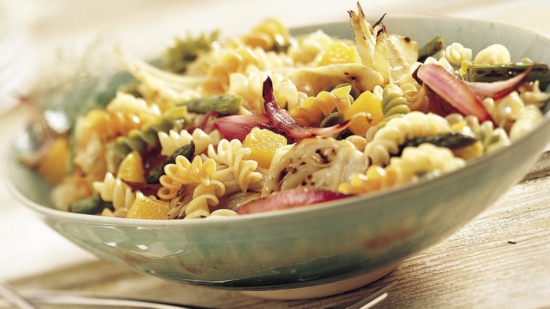 Grilled Asparagus and Fennel Pasta Salad (Cooking for 2)