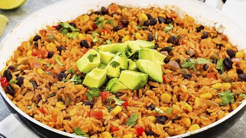 Mexican-Style Brown Rice with Avocado