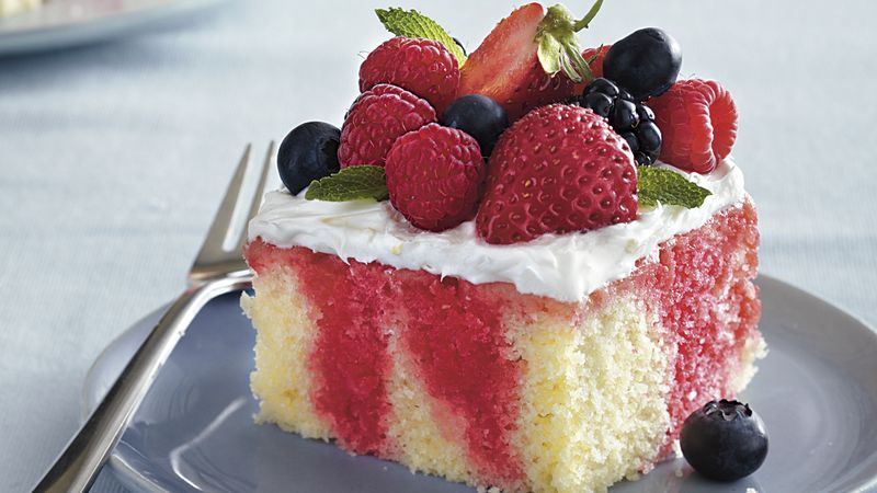 Spring Berry Poke Cake