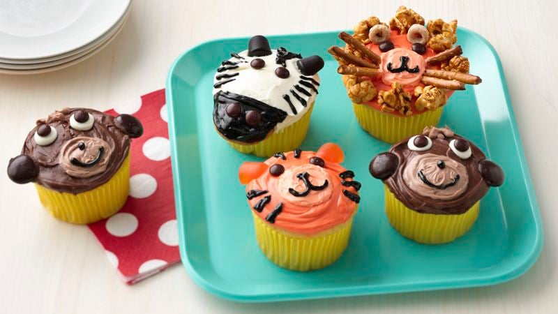 Jungle Animal Cupcakes