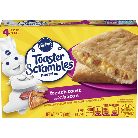 Pillsbury™ French Toast Bacon Toaster Scrambles 4ct - Front