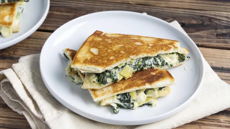 Spinach-Artichoke Grilled Cheese Sandwiches