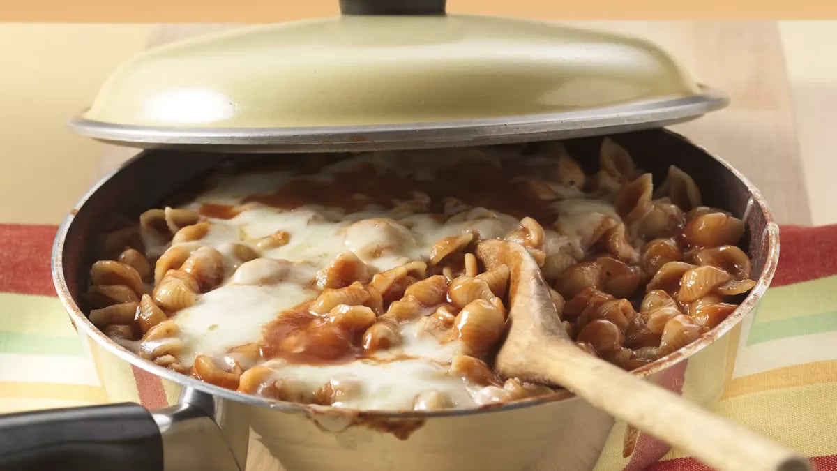 Tomato and Cheese Pasta Skillet