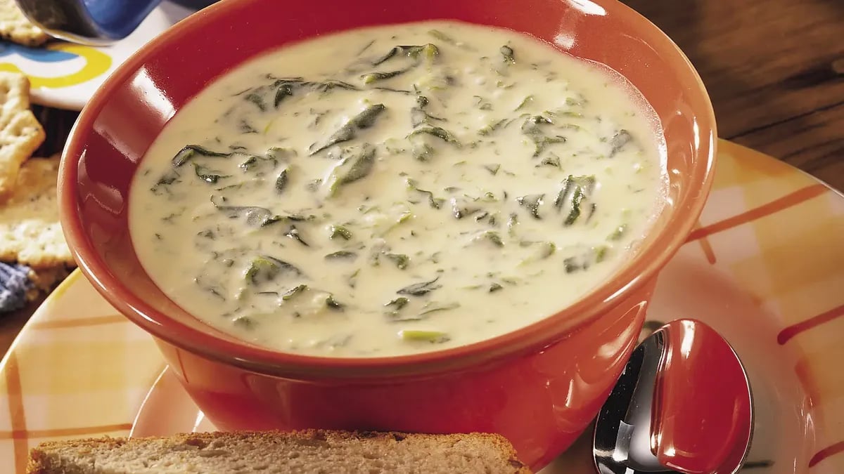 Cheesy Spinach Soup