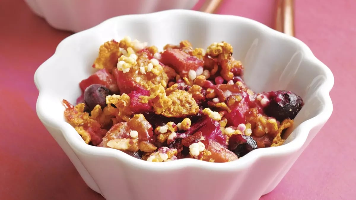 Blueberry-Rhubarb Crisp