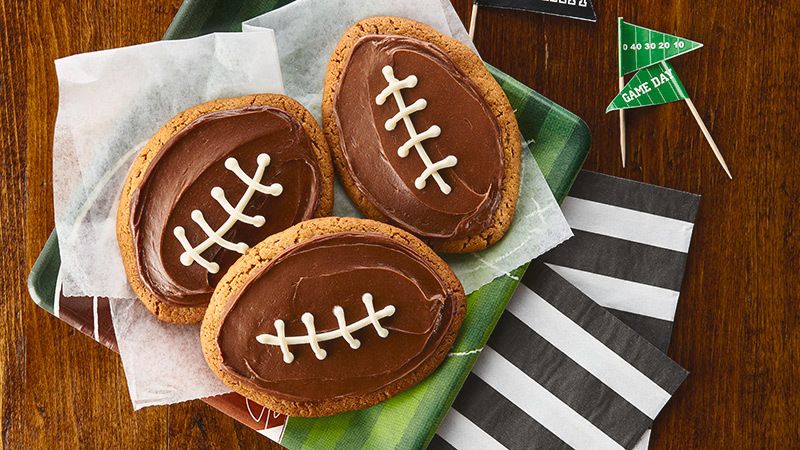 Game-Time Peanut Butter Football Cookies