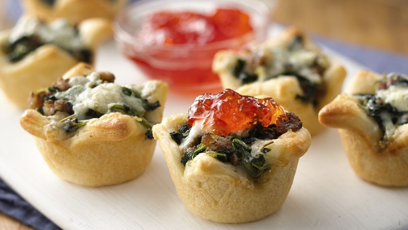 Sausage and Blue Cheese Crescent Cups