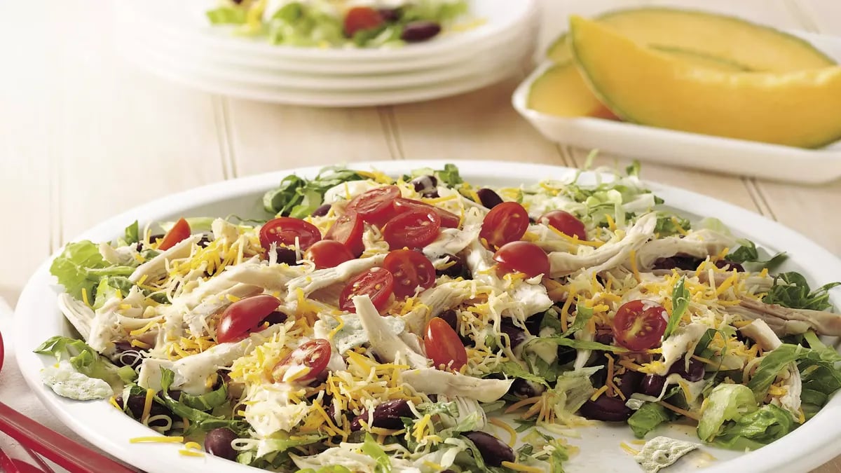 Layered Mexican Chicken Salad