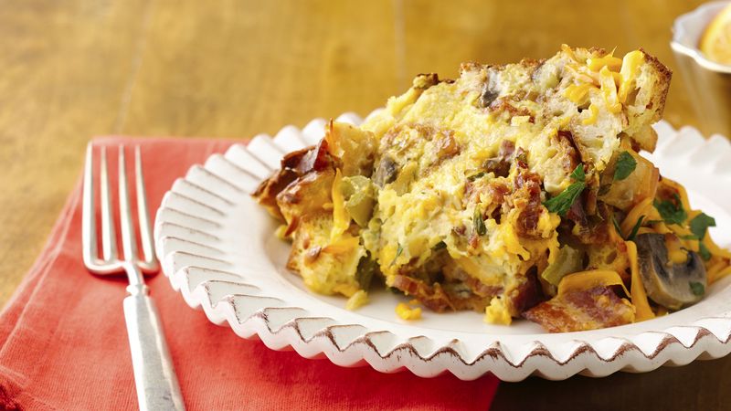 Slow-Cooker Bacon, Smoked Cheddar and Egg Casserole