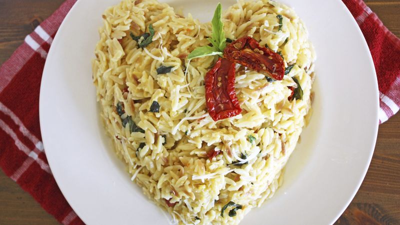 Orzo with Basil, Parmesan and Sun-Dried Tomatoes